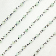 Coated Aventurine Oxidized Wire Chain